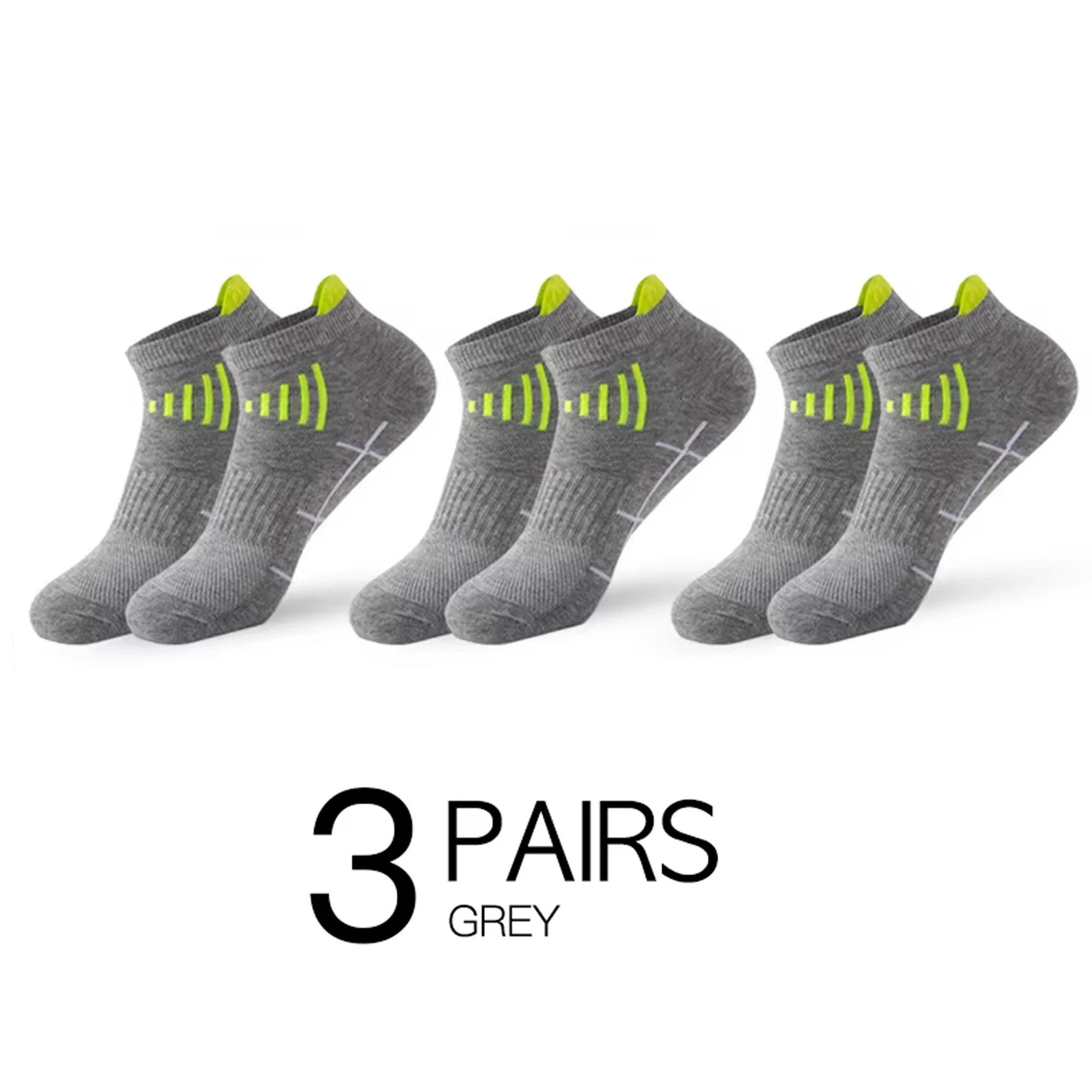 Organic Cotton Breathable Sports Ankle Socks - 3 Pairs