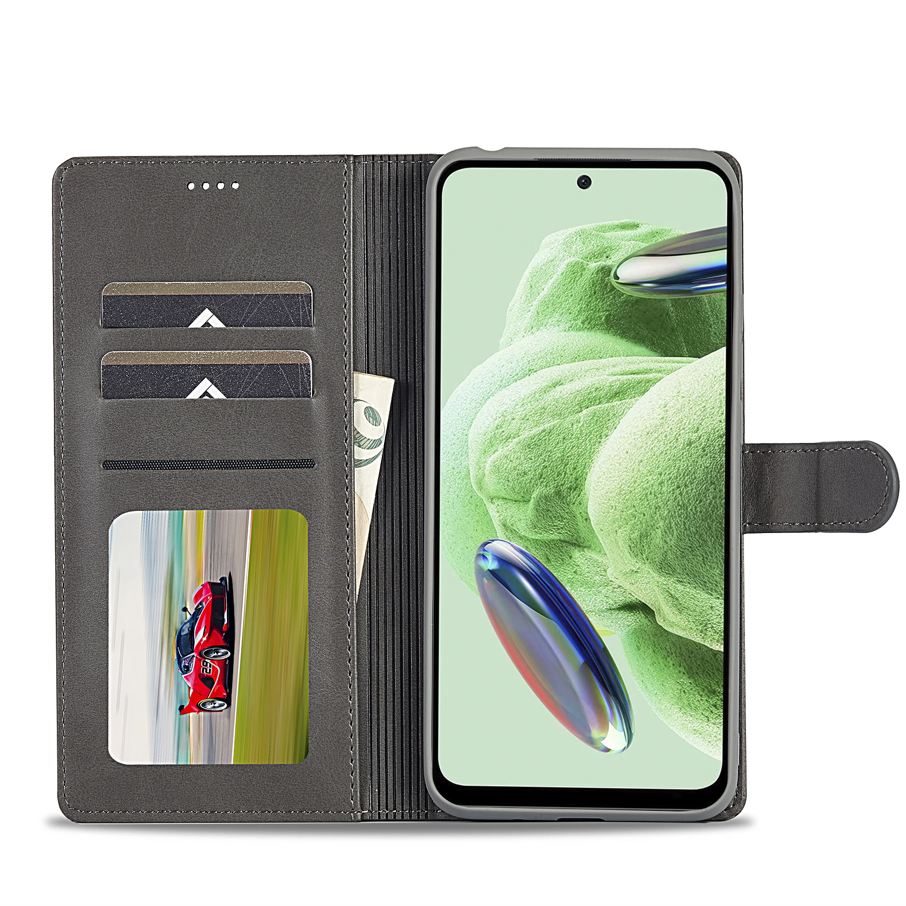 Leather Flip Wallet Cover Case