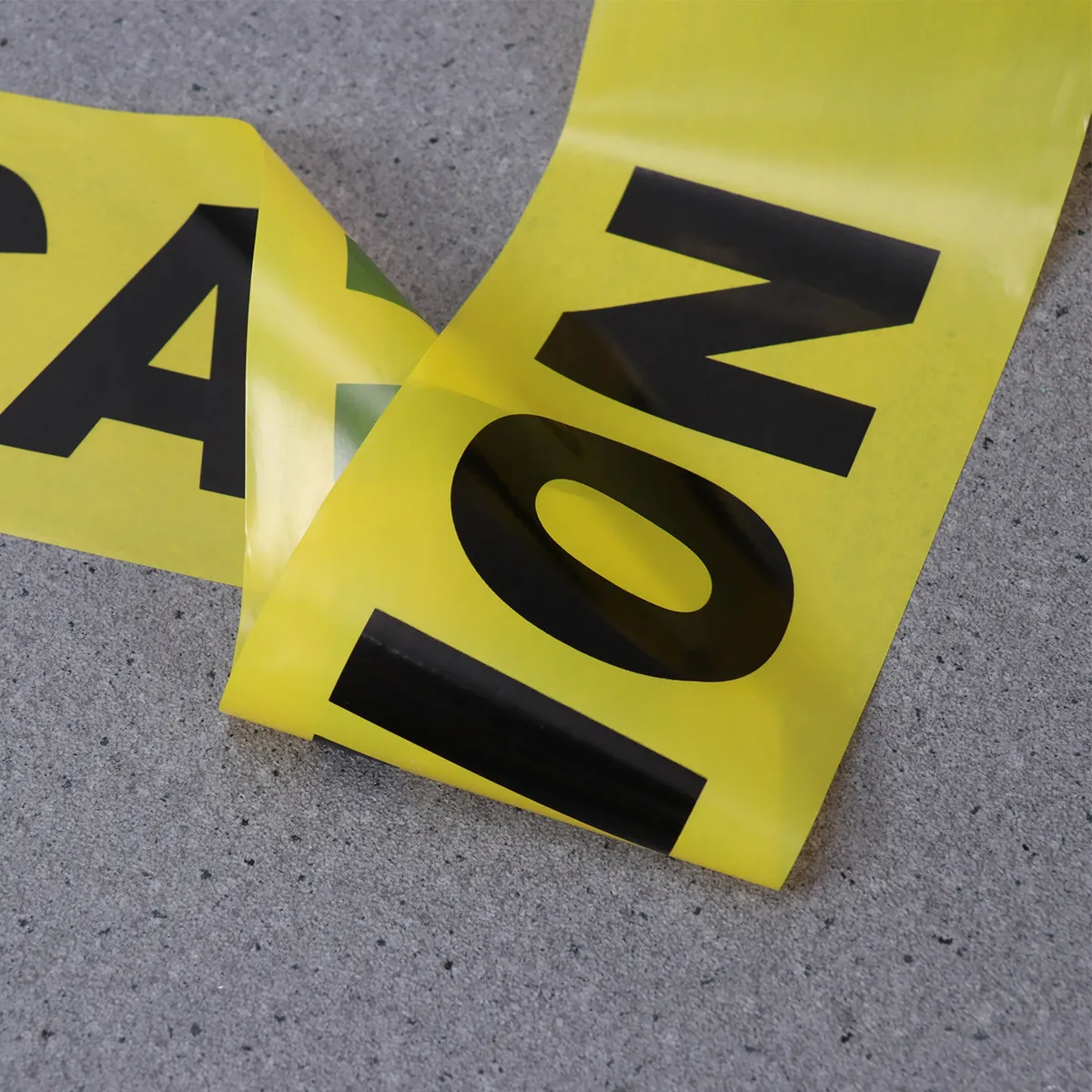 100M 노란색 주의 테이프, 건설 안전 위험 구역 및 법 집행용 고강도 공압출 ..