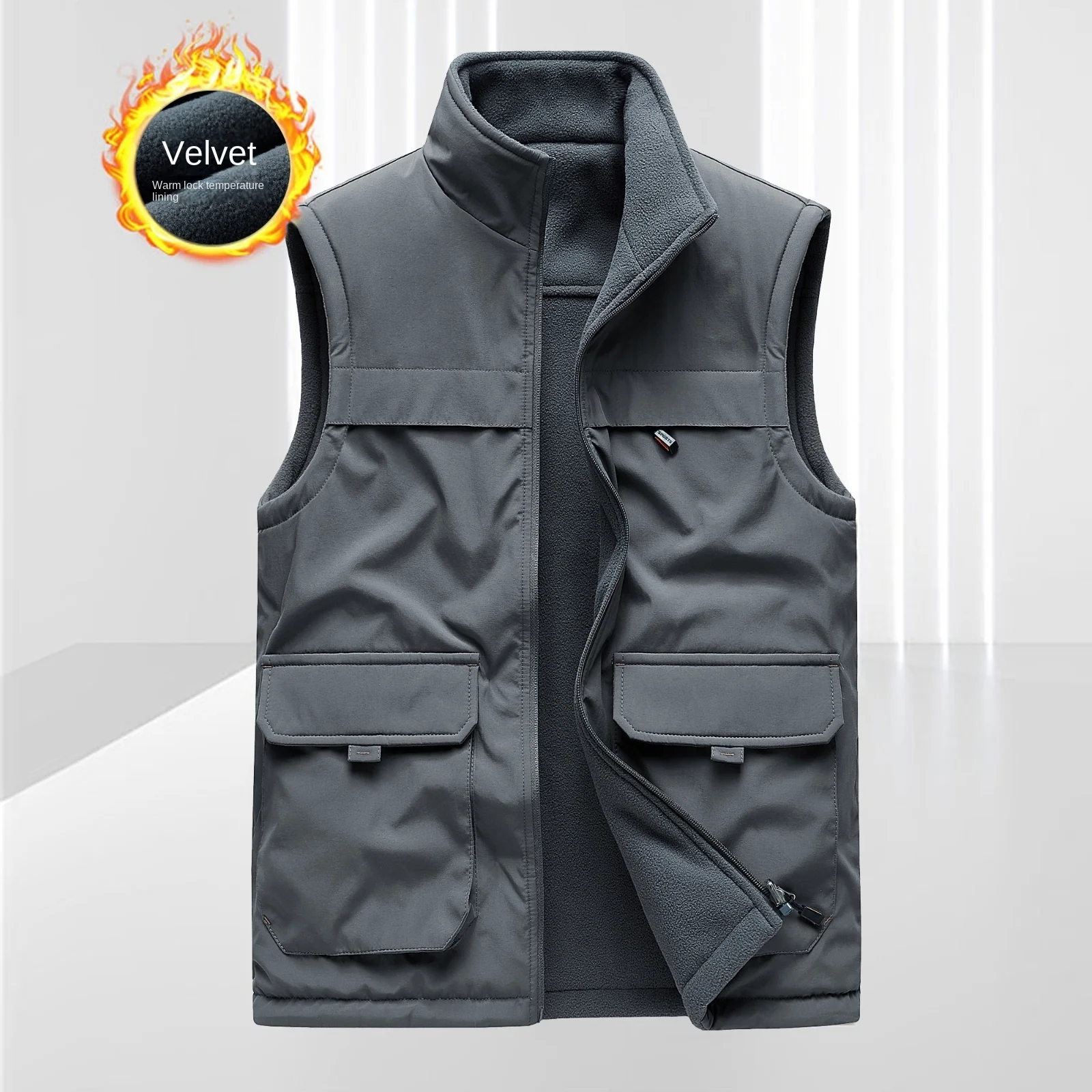 Men's Coat Fishing Clothing Hunting Vest Camping Free Shipping MAN Motorcyclist Coats Original High Quality Work Winter Gilets