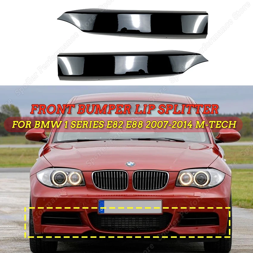 For BMW 1 Series E82 E88 Front Bumper Lip Splitter Body Kit 118d 120d 120i  125i 135i 2007-2014 M-Tech Splitter Exterior Tuning - AliExpress