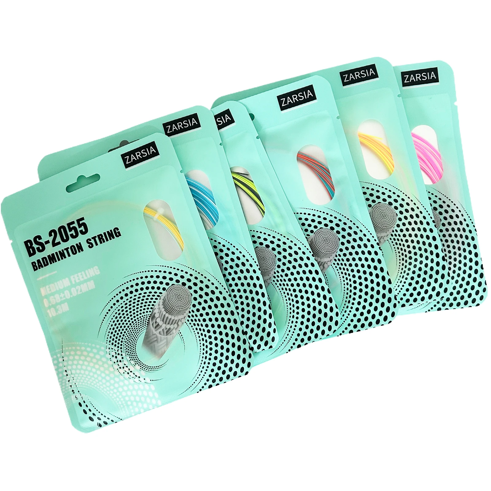TOPO PA-2055 훈련 배드민턴 스트링, 내구성이 뛰어난 배드민턴 라켓 스트링, 0.70mm 10M 5개