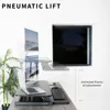 Height Adjustable 32 inch Stand Up Desk Converter, Quick Sit to Stand Tabletop Dual Monitor Riser Workstation 4