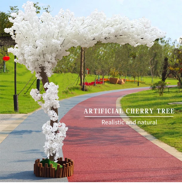 Artificial Cherry Blossom Tree Outdoor Garden Road Leading Christmas  Wishing Tree Fake Plant Wedding Mall Home Decoration - AliExpress
