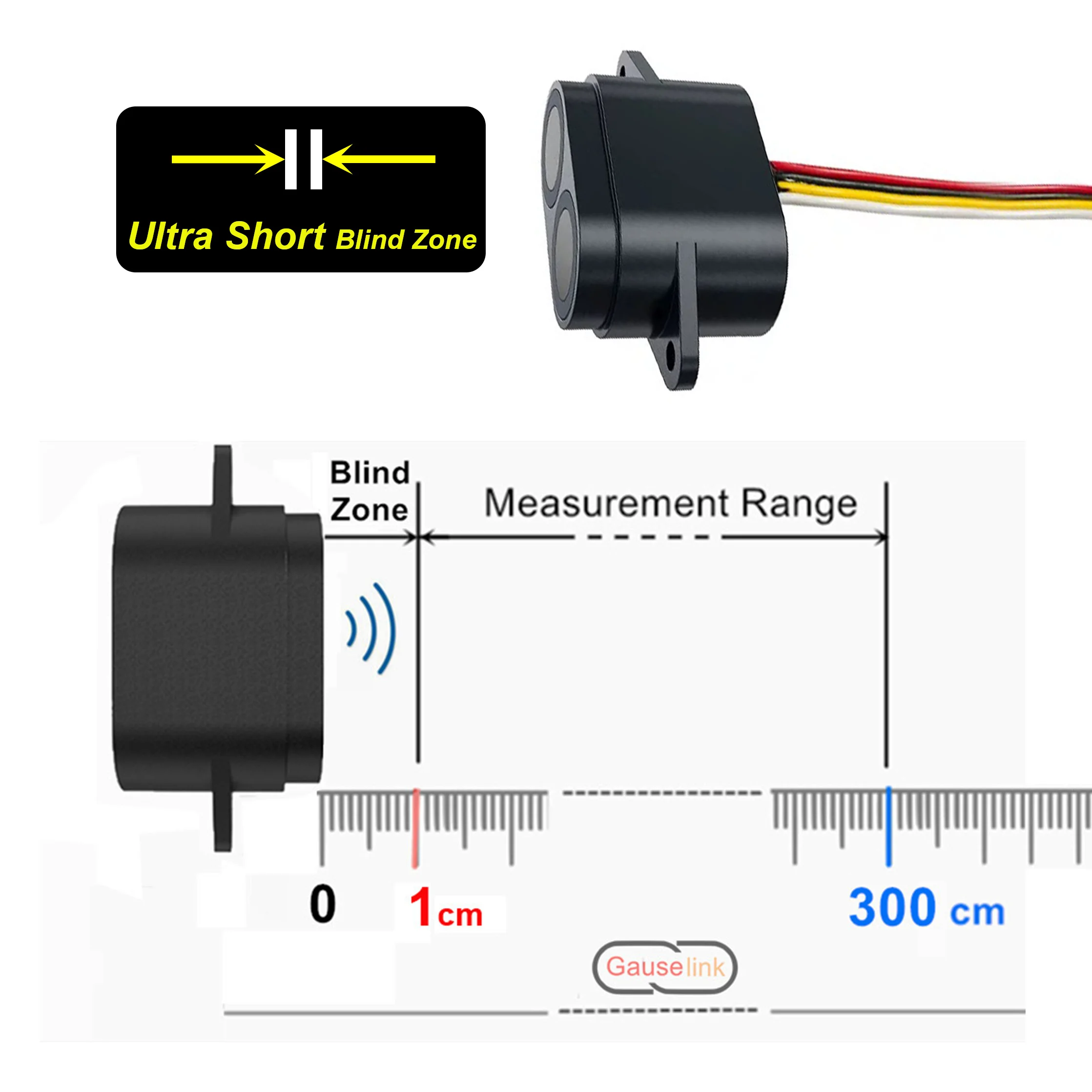 Waterproof Mini Ultrasonic Distance Measurement Sensor