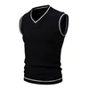 Autumn and Winter New Men's Warm Sweater Vest Fashionable Casual College Style  Knitted Sweater 2