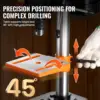 8 in Benchtop Drill Press, 2.3A Induction Motor,Tabletop Drilling Machine with 750/1140 / 1740/2340 / 3200 RPM Adjustable Speed. 6