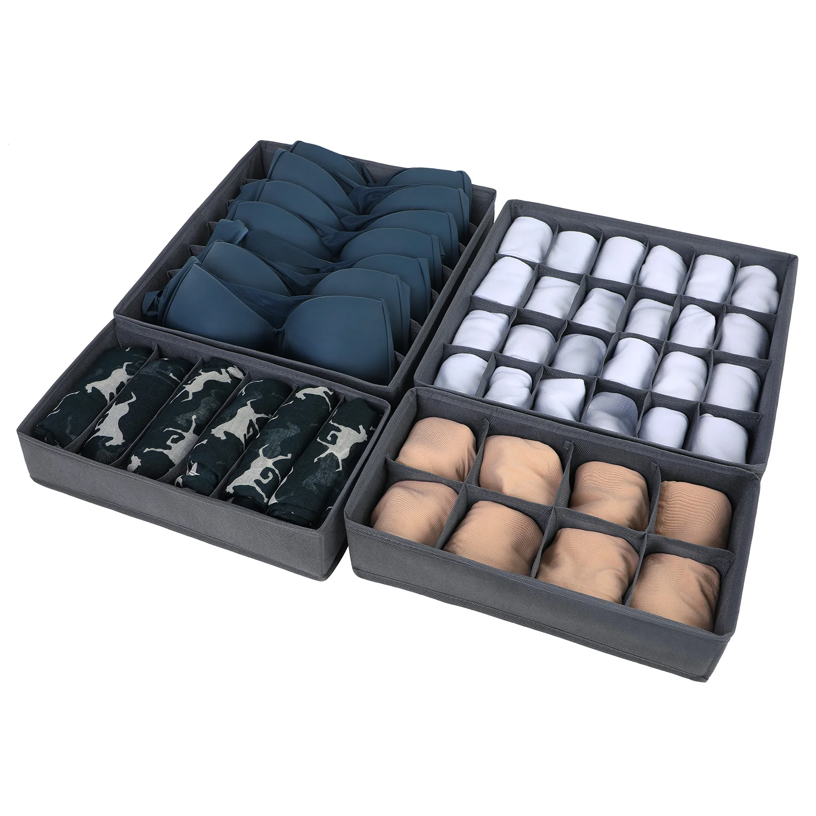

Sports Bra Underwear Organizer Storage Box Panties Socks Storage Boxes Wardrobe Clothes Organizer Cabinet Drawers Separator Box