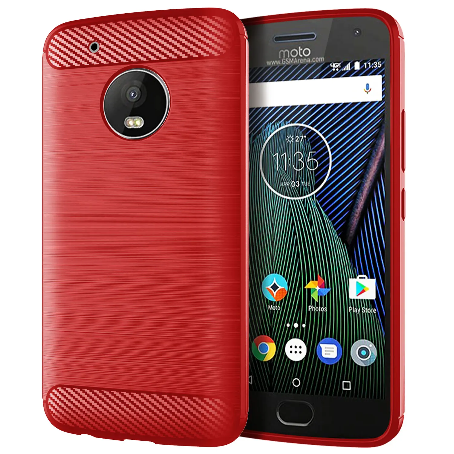 Shockproof Silicone Matte Phone Cover with Brushed Carbon Fiber Design