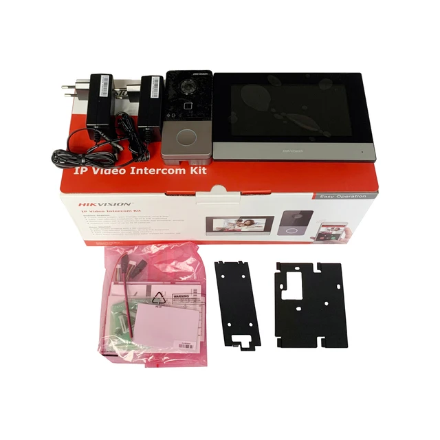 Hikvision DS-KIS603-P (C) Video Intercom Kit DS-KV6113-WPE1 (C) DS-KH6320-WTE1 Standard POE Doorbell Door Station WIFI Monitor 5