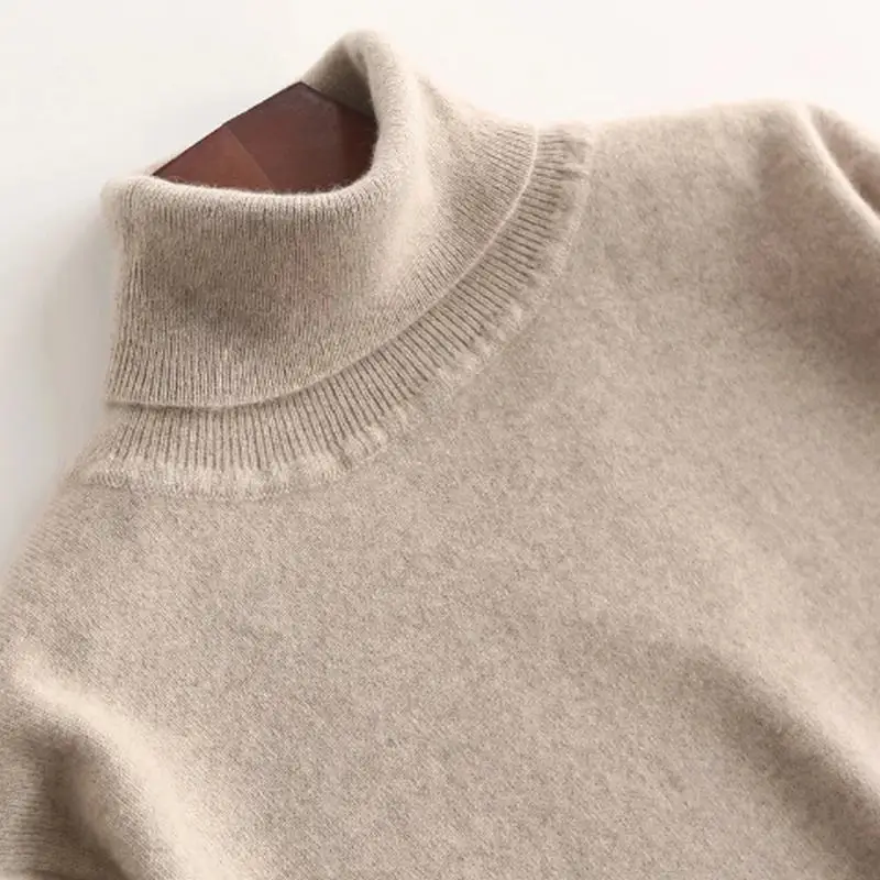 Cashmere Cotton Blend Turtleneck Men Pullovers Autumn Winter Daily Jumper Jersey Hombre Pull Homme Knitted Sweater