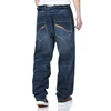 Schinteon Men Demin Pants Baggy Loose Casual Hip Hop Skateboard Streetwear Big Size 46 48 Straight Embroidery Trousers 4