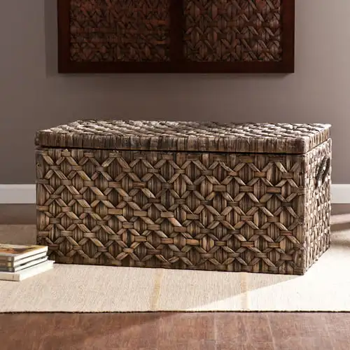

Diamond Weaved Water Hyacinth Storage Trunk