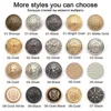 5Pcs Hollow Metal Button Black Silver Gold Buttons Round Decorative Button For Clothes Sewing Accessories DIY Crafts 14-27mm 5