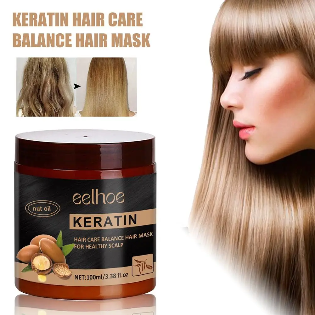 

100ml Natural Repairing Keratin Hair Nourishing Hair Deep Conditioning Hair For Dry & Damaged Hair T4m4