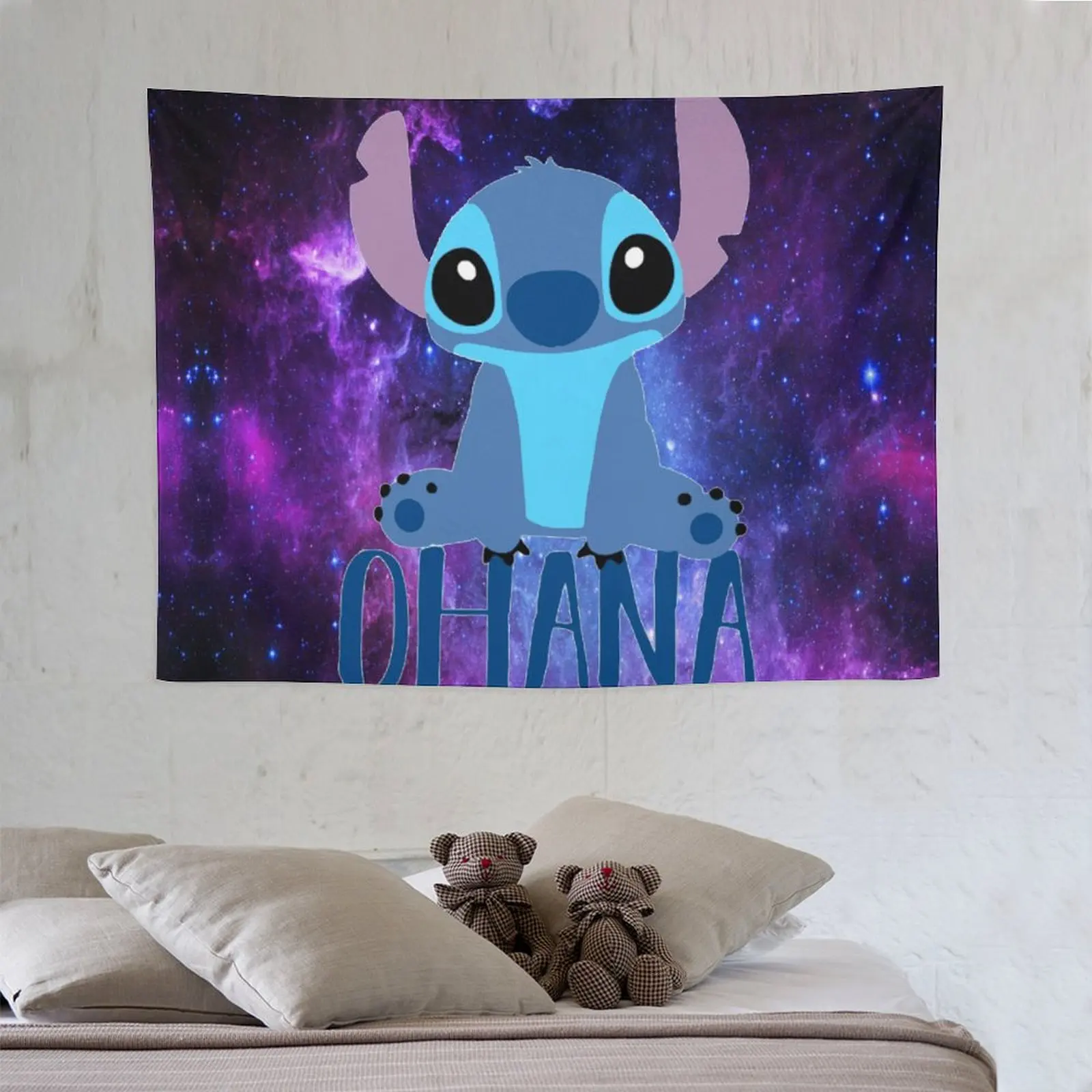 

Funny Stitch Anime Wall Hanging Tapestry for Bedroom Dorm Decorations Ceiling Decor Soft Skin-Friendly Wall Blanket