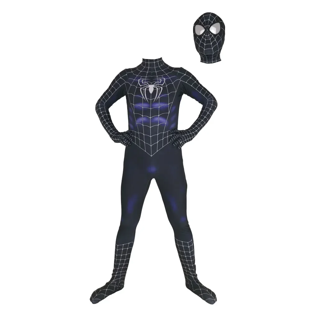 thumbnail image 1 of Disfraz de superhéroe Symbiote Raimi Spiderman, disfraz de piel para adultos y niños, mono Zentai, monos para fiesta de Halloween, 1 of 4