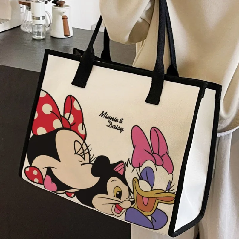 حقيبة قماش ديزني الجديدة ميكي كارتونية لطيفة، حقيب...