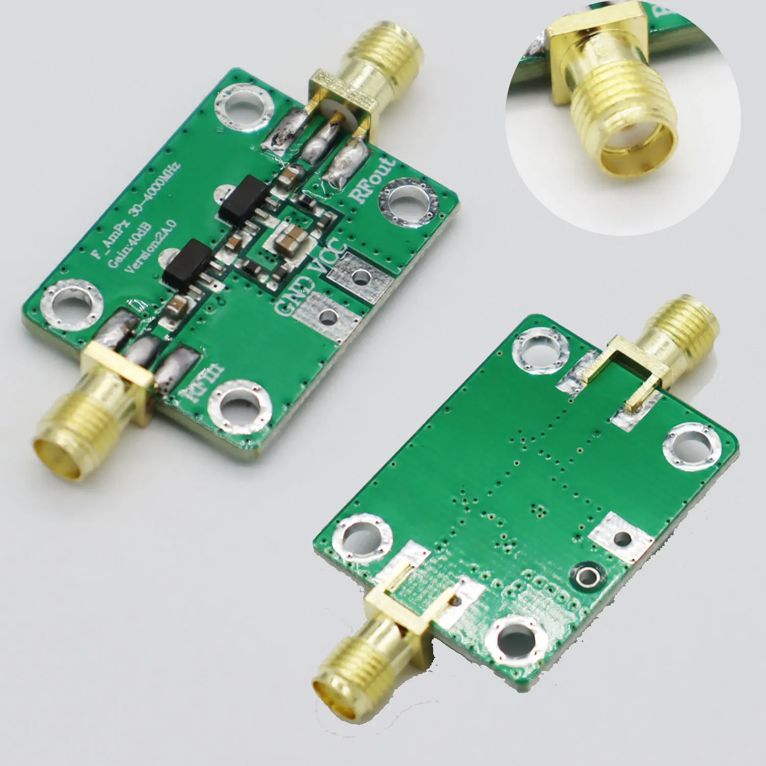 RF Amplifier 30-4000mhz Gain 40dB Low Noise LNA Board Modules DC 5V 50&Omega; For FM HF VHF/UHF