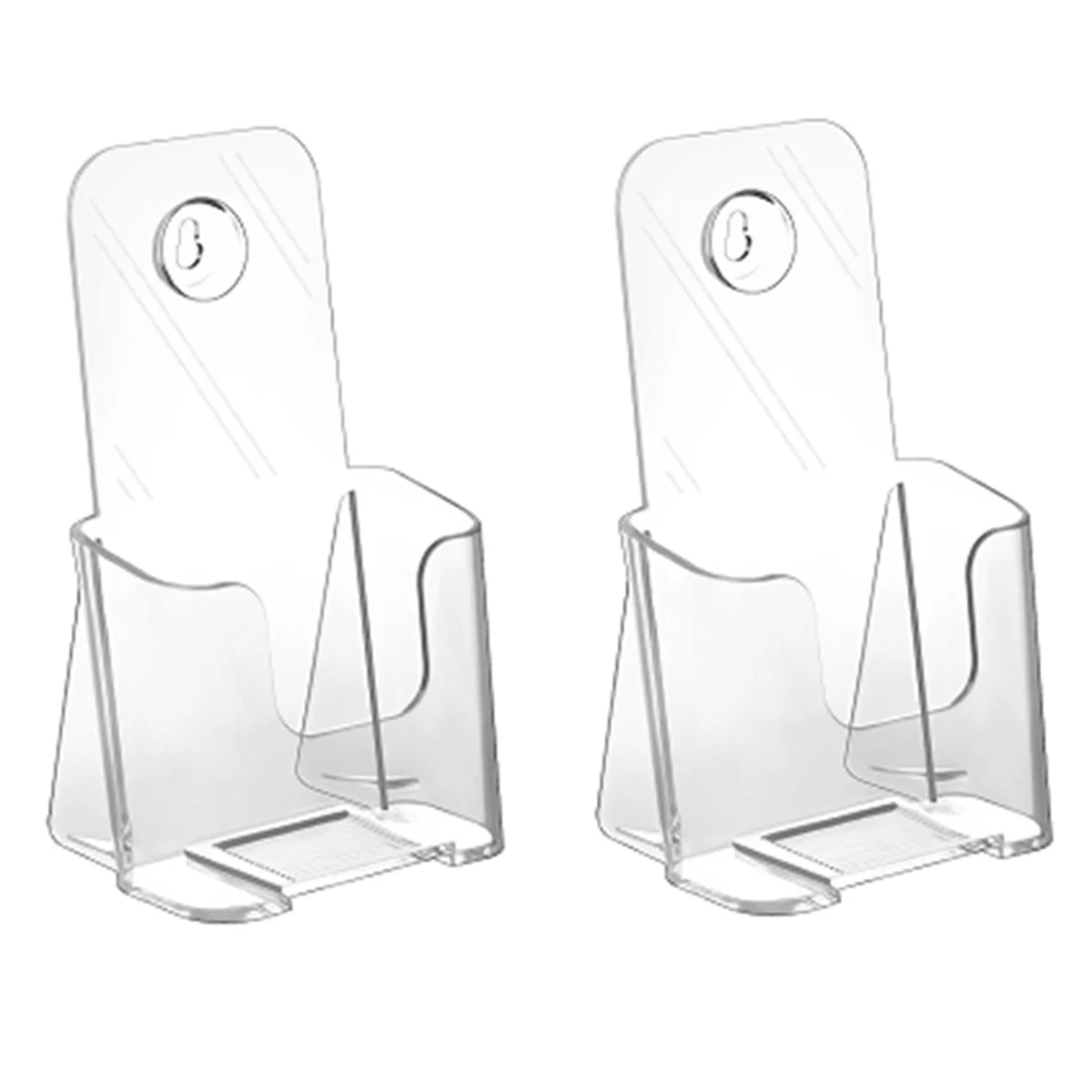 

Acrylic Brochure Holder Slant Back Design, Clear Display Stand, Plastic Table Stand Sign Holder 2 Pack