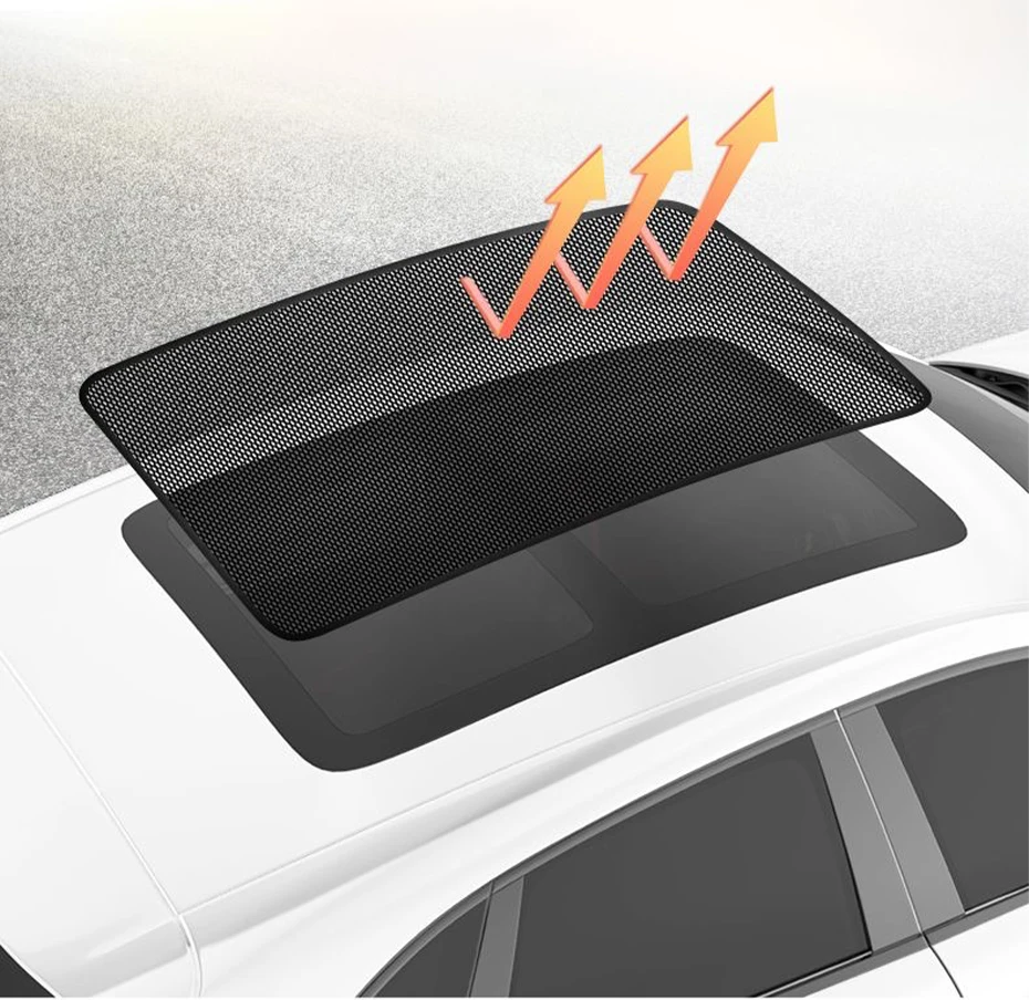 Auto-Sonnenschutznetz gegen Mücken, Sonnenschutz, Wärmeisolierung, Sonnenschutzdach, magnetisches Saugnetz, Sonnenschutz, Belüftungsnetz – Detail 6