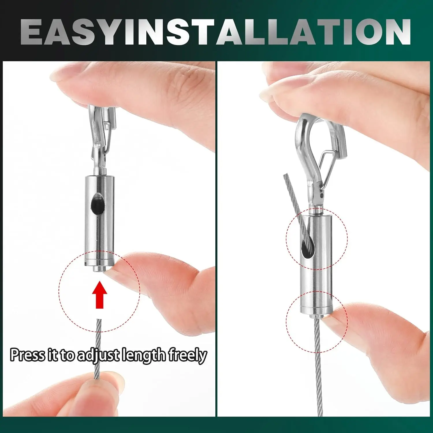 Enhanced Adjustable Tension Wire Rope Hooks