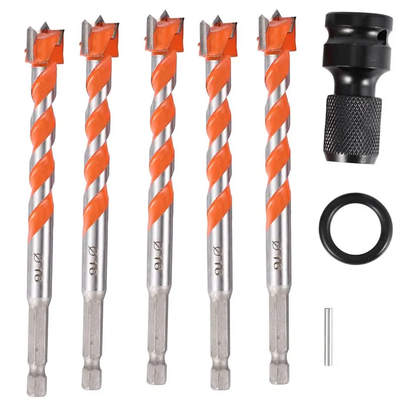 

Открыватель отверстий для деревообработки, сверло с длинной резьбой, ветровая партия, шестигранная ручка, длинный деревянный дверной замок, строительный инструмент