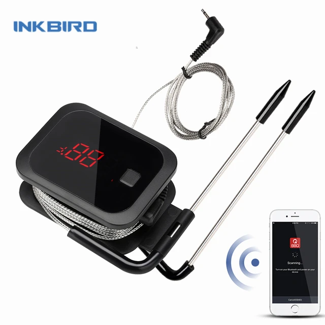 Inkbird Bluetooth Meat Thermometer, 4 Probes Wireless Meat Thermometers for  Grilling Smoking Smart Timer LCD Backlight Cooking Thermometer for Oven