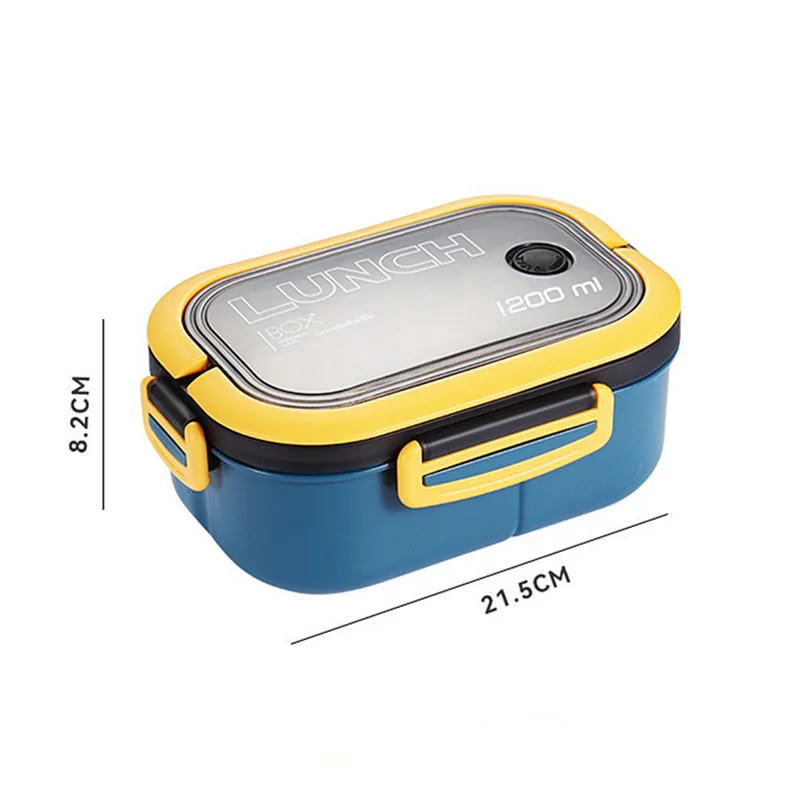 Double-layer Lunch Box Student Office Worker Bento Box Outdoor Picnic Fruit Food Container Light Salad Reducing Meal Lunch Bags - 6