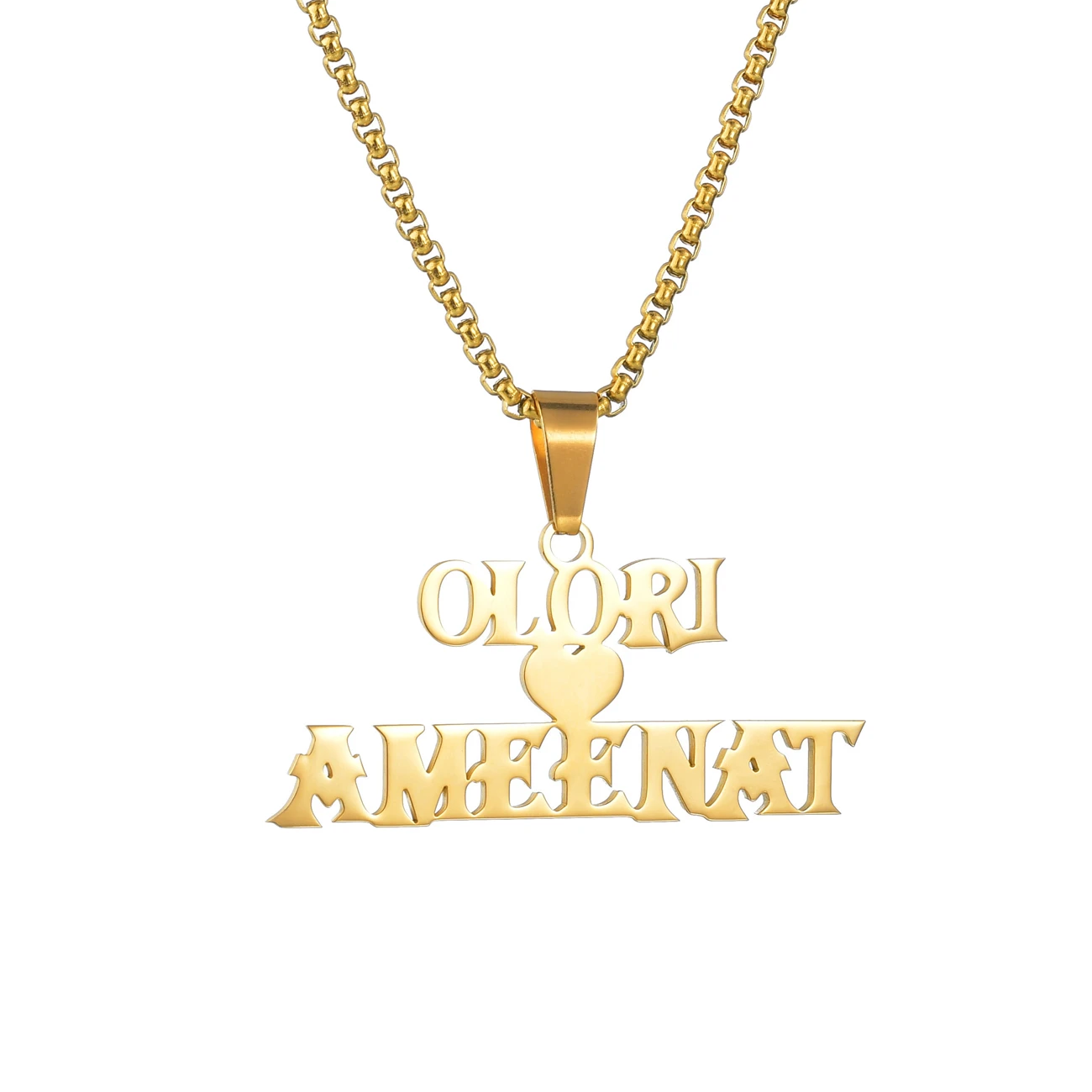 Acheerup New Personalized Custom Names Necklace for Men Women Stainless Steel Detachable Thick Cuban Chain Pendant Jewelry Gift images - 6
