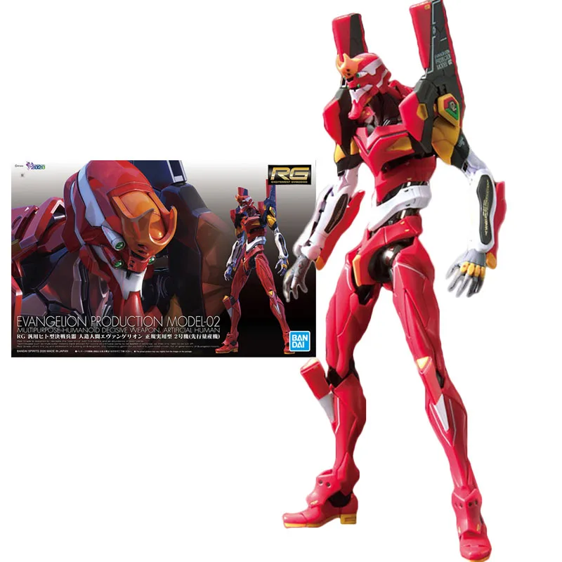 

Bandai Genuine Figure EVA Model Kit Anime Figures RG 1/144 Evangelion Production Model-02 Collection Model Action Figure Toys