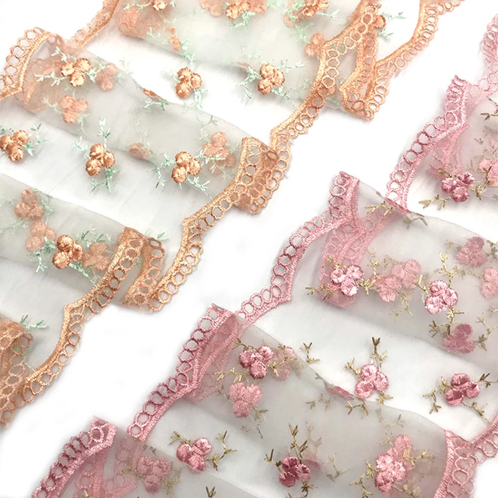 2 yard Colorful Embroidered Lace for Lolita Doll Clothes Undergarments Accessories lace fabric lace sewing supplies lace sewing accessories lace accessories lace garment accessories clothing craft accessories