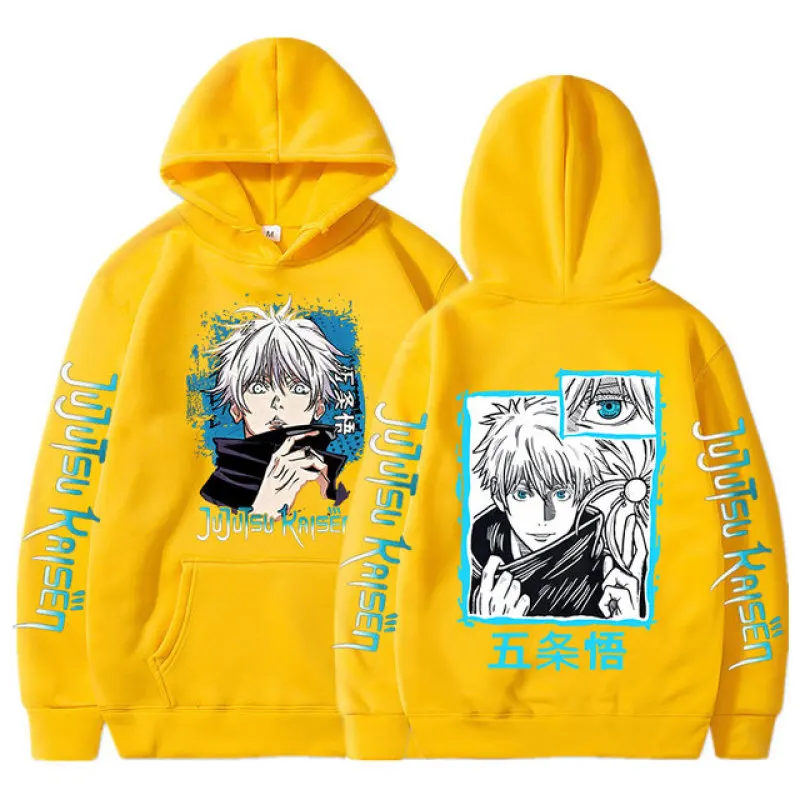 New Anime Jujutsu Kaisen Satoru Gojo Hoodies Oversized Autumn