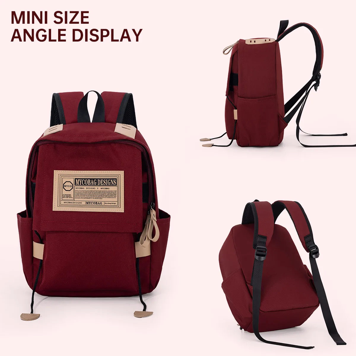 Large Capacity 15.6Inch Computer Backpack K-Style High School College Girls Satchel Backpack Men's Pure Color School Bag