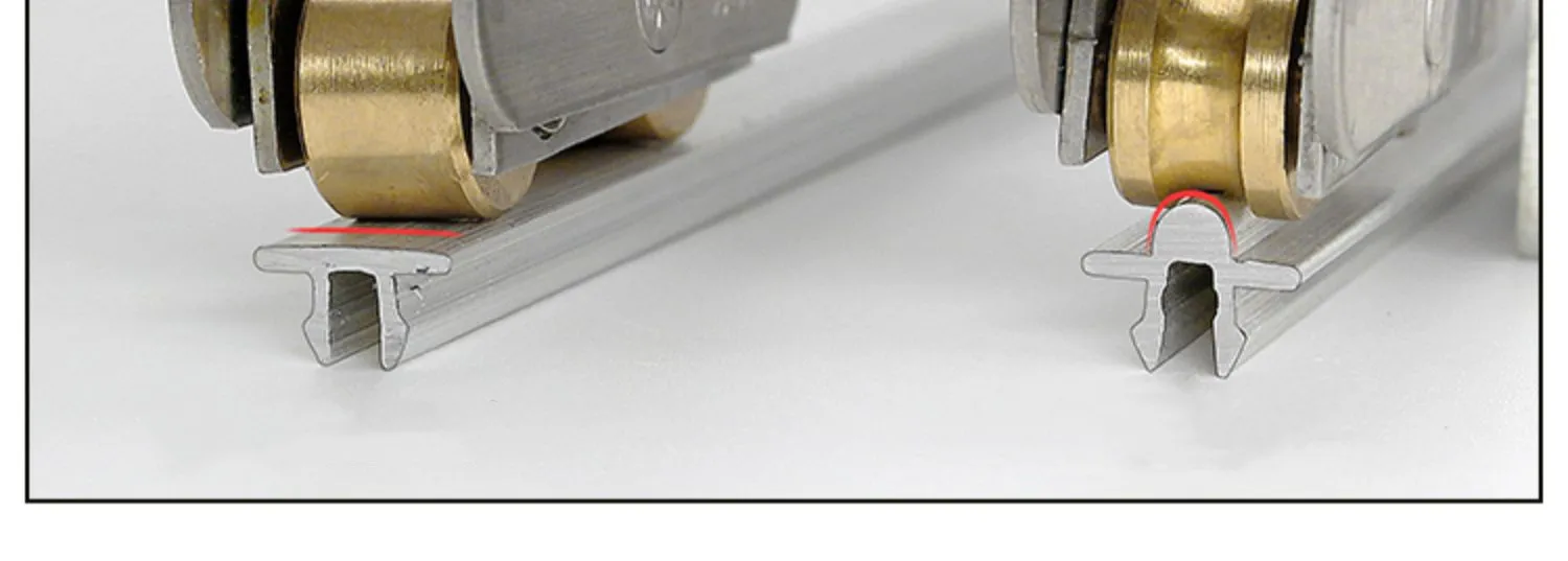Description Picture 6 of item2pcs Stainless Steel Window Pulley Slot Wheels Silent Copper U Groove Track Door Roller Casters Sliding Window Hardware Fitting