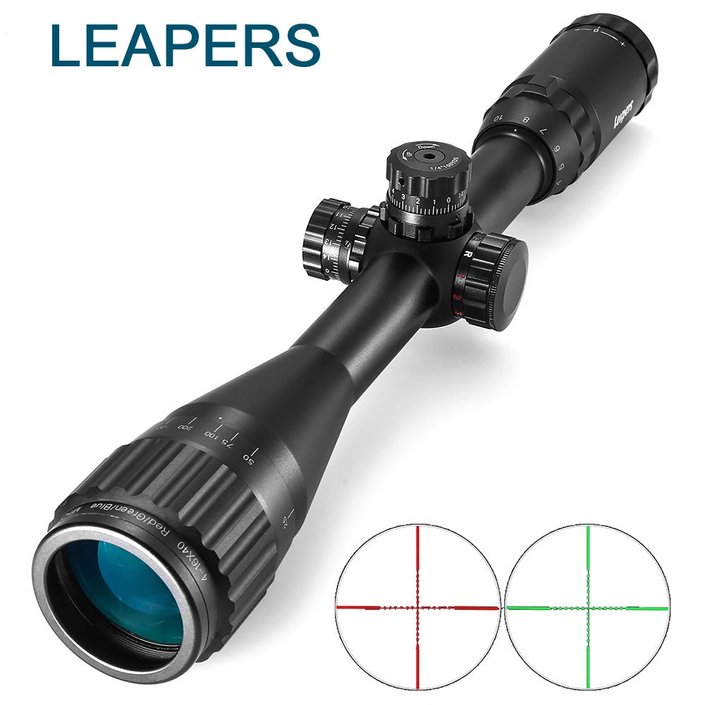 

LEAPERS 4-16x40 Tactical Riflescope Optic Sight Green Red Illuminated Hunting Scopes Rifle Scope Sniper Airsoft Air Gun