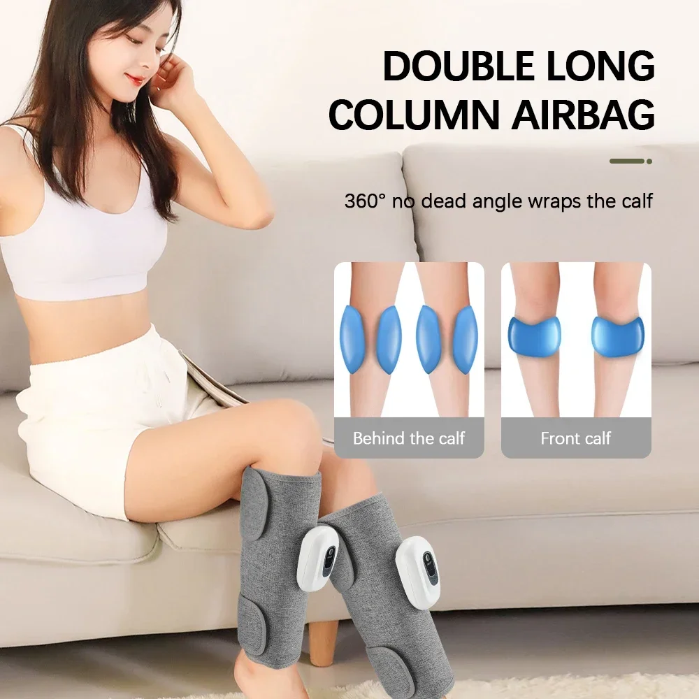 Electric Airbag Leg Massager Calf Air Pressure Massager 3 Modes 360° Wrapping Massage Relax Leg Muscle Blood Circulation