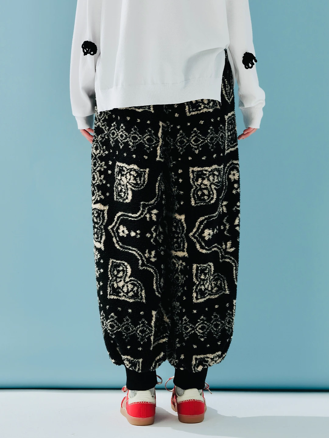 IMAKOKONI original design elastic waist dark style casual pants for women 244893 2