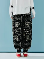 IMAKOKONI original design elastic waist dark style casual pants for women 244893 2