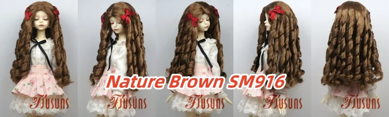 JD871 1/4 1/3 MSD SD DOD Blythes Long Handmade Lady Roman Curly Synthetic mohair BJD Doll Wigs Qbaby Doll Hair
