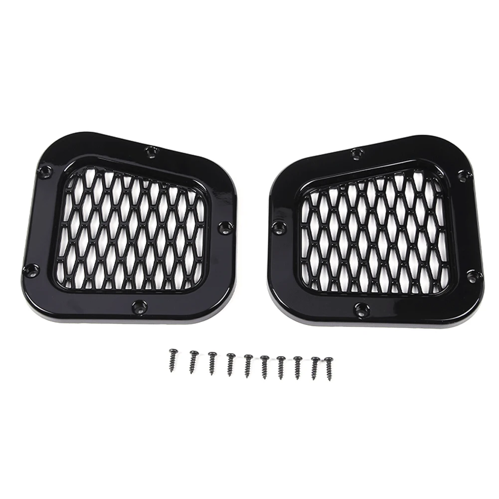 

1 Pair Front Side Fender Air Vent Cover Cap Grille Molding Trim Gloss Black ABS Plastic Fit for Land Rover Defender 2004-2019