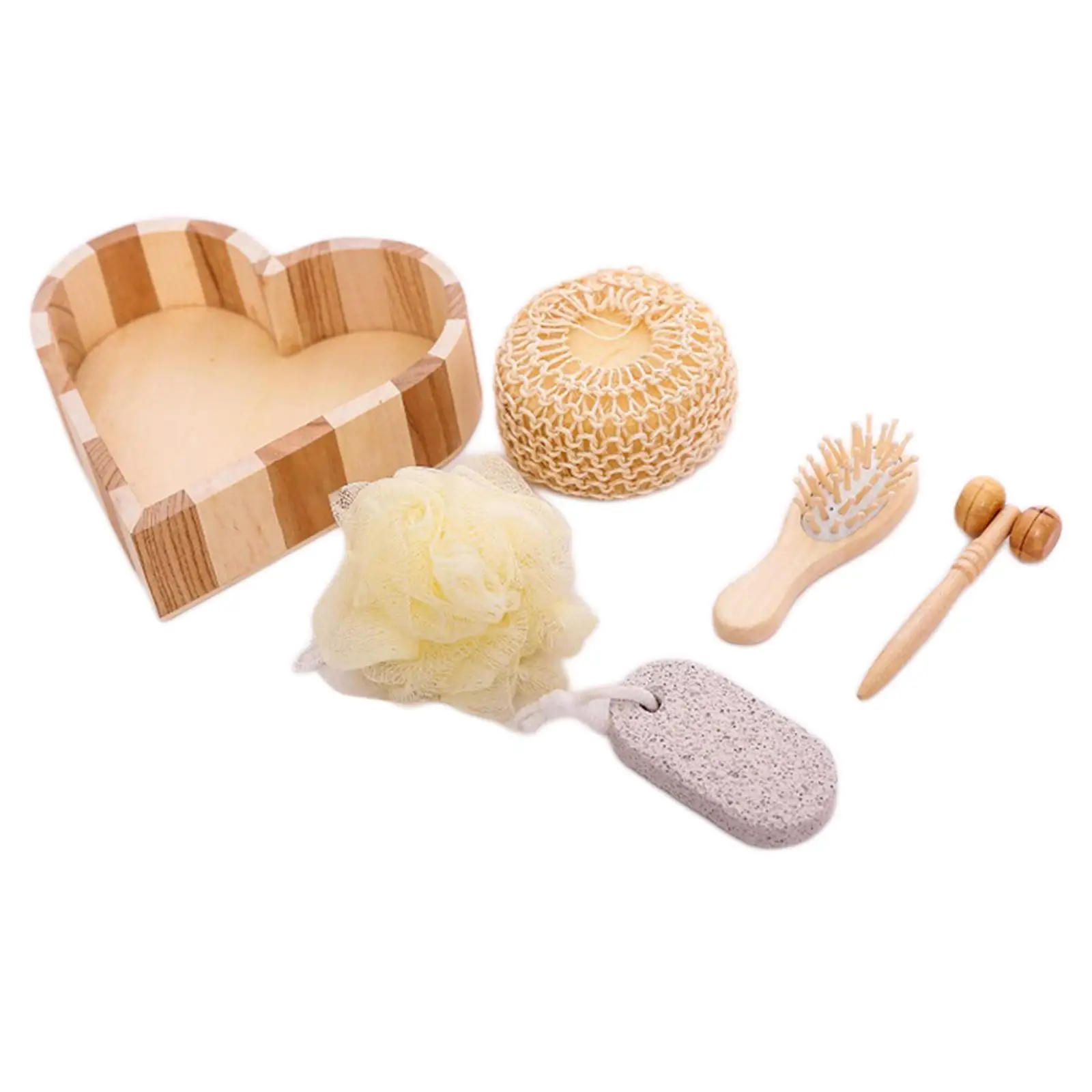 5x Bath Accessories Set Loofah Sponge Mesh for Body and Foot SPA Man