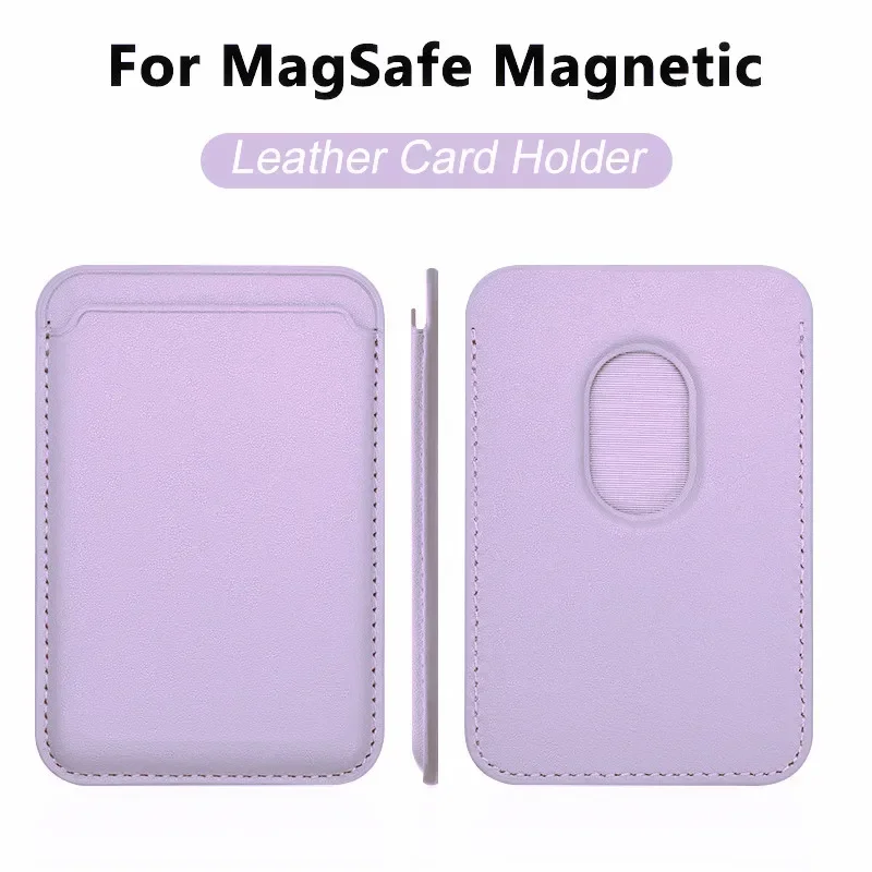 Magsafe Magnetic Leather Wallet Case - Card Holder Phone Bag Purse Cover