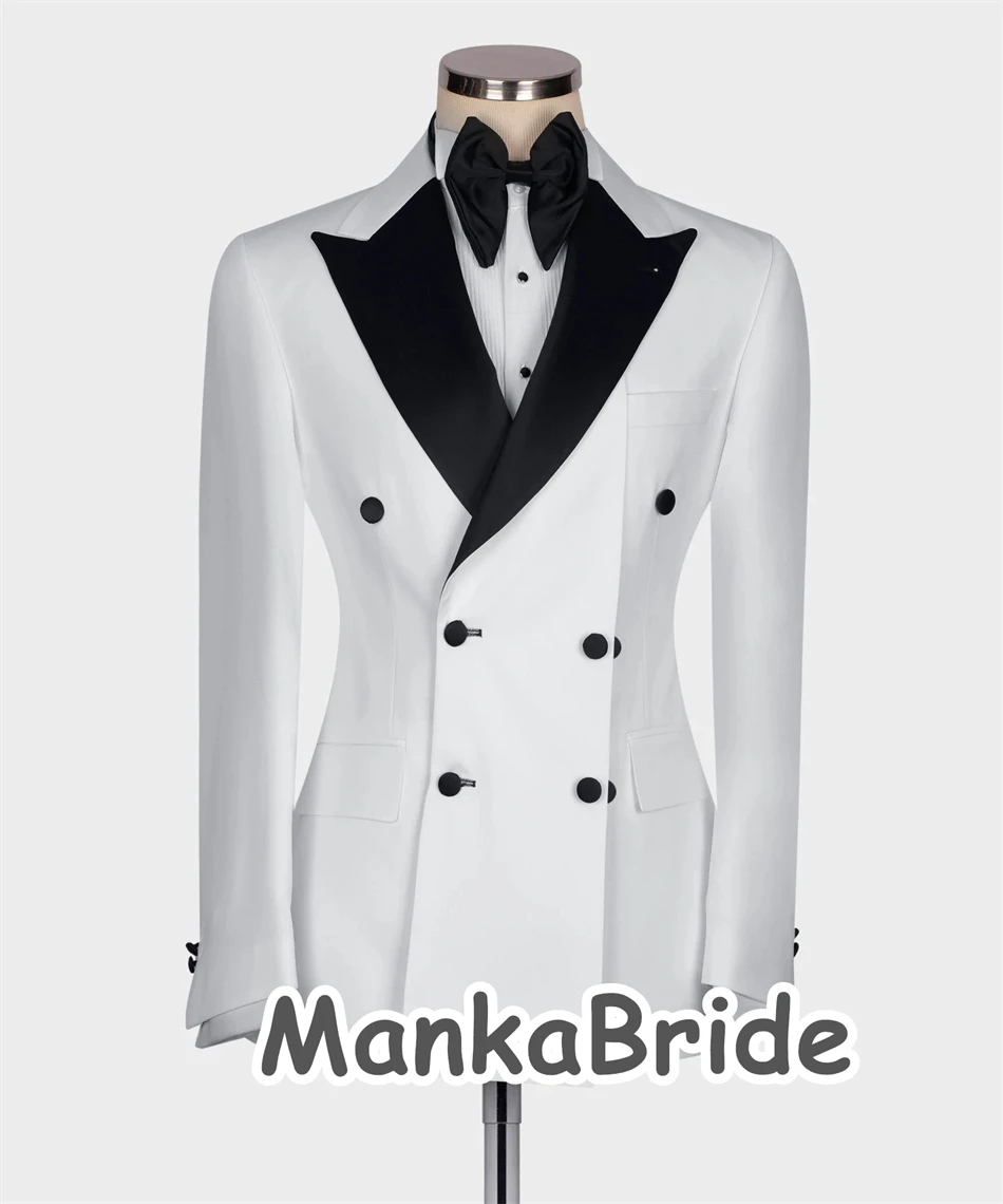 Men Suits 2PCS Blazer Pants Slim Fit Classic Wedding Prom Party Tuxedo Groom Men Suit Set