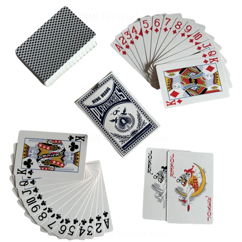 Playing Cards Poker Set 54 pieces/set Grey Core Paper Poker King Deck