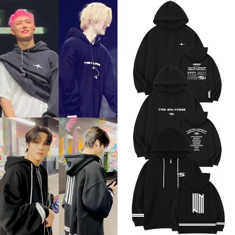 

ATEEZ World Tour Hoodies the Fellowship Break the Wall Hoodies Sweatshirts Cotton Premium Quality hoodie