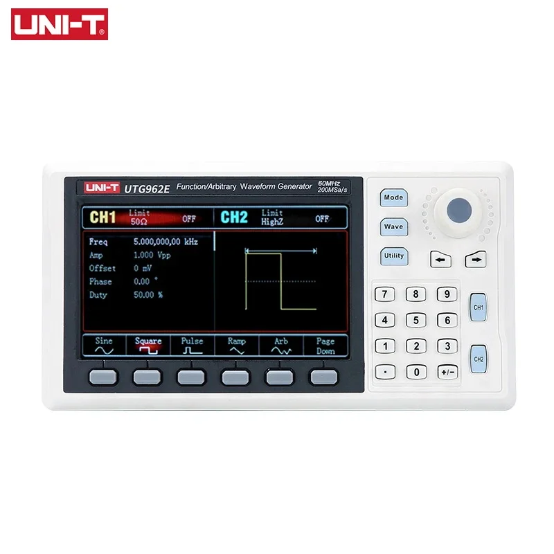 

UNI-T UTG962E UTG932E Function Signal Generator Tools 30Mhz 60Mhz Dual Channel Frequency Sine Wave Arbitrary Waveform Generator