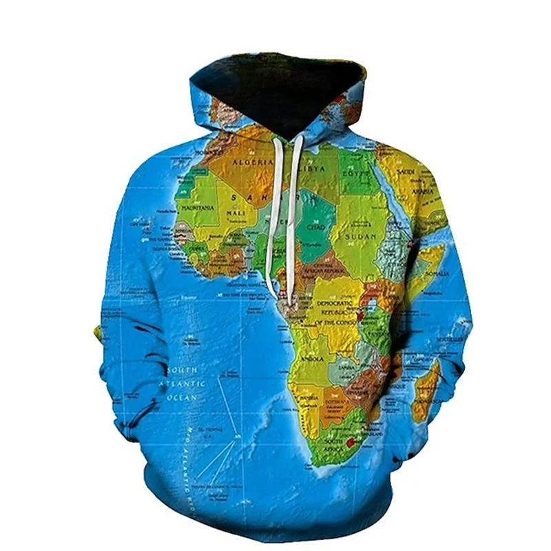 thumbnail image 1 of Sudadera con capucha con estampado de mapa del mundo en 3D para hombres y niños, sudaderas con capucha de moda urbana, jerséis geniales de invierno, sudadera con capucha Harajuku7, 1 of 4