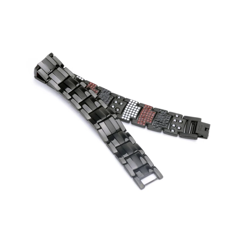 100% Pure Titanium Magnetic Bracelet Men Black Chain Men Bracelet Hematite Health Energy for Women Benefits Magnetic Bracelet