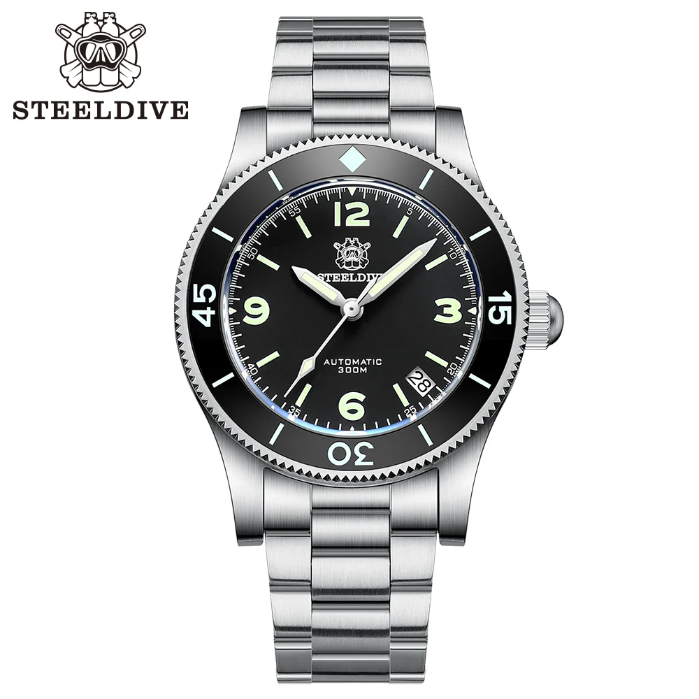 

STEELDIVE Official SD1952 Fully Automatic Mechanical Men's Wristwatch 300M Waterproof Swiss Luminous NH35 Movement Diving Watch